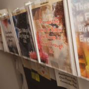 Birth Affirmations hung up in the birthing space.