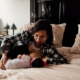 mother breastfeeding baby to sleep